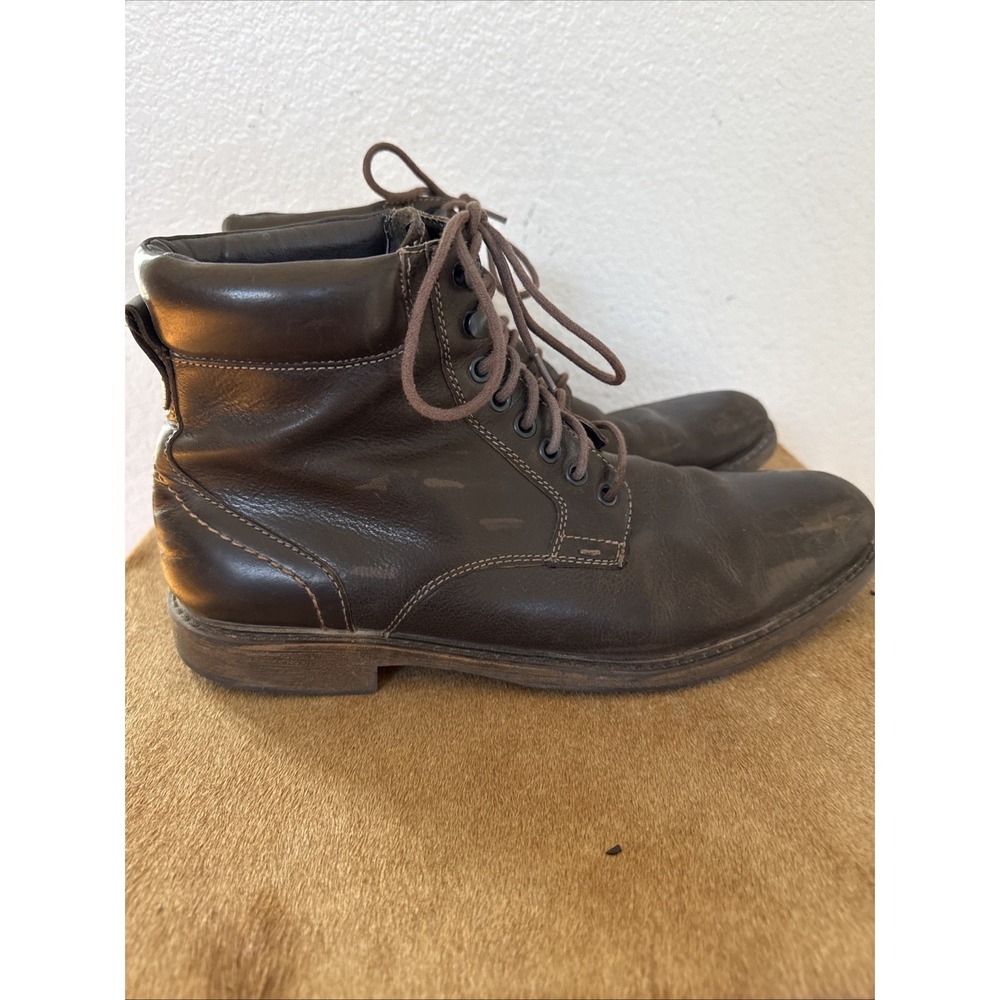 202003 PFBT50 BARRETT MEN SHOE 10 M‎ Dark LEATHER LACE UP BY JOHNSTON & MURPHY